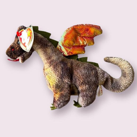 TY Beanie Baby - SCORCH the Dragon (7 inch) - MWMTs Stuffed Animal Toy - Picture 4 of 12